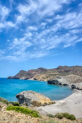 Fototapeta na wymiar Cabo de Gata Natural Park, Nijar, Almeria province, city of Spain. Monsul beach.