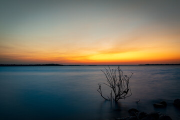 Fototapeta na wymiar Lake Lavon during sunrise near Dallas, Texas