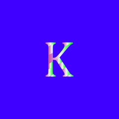 K letter logo icon vector template on purple background creative letter K icon. K vector.
