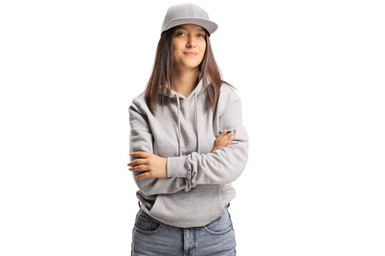 Female hipster with a cap