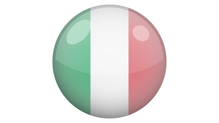 National flag of Italy in icon design. Italian flag vector