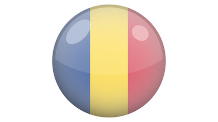 Fototapeta premium National flag of Romania in icon design. Romanian flag vector