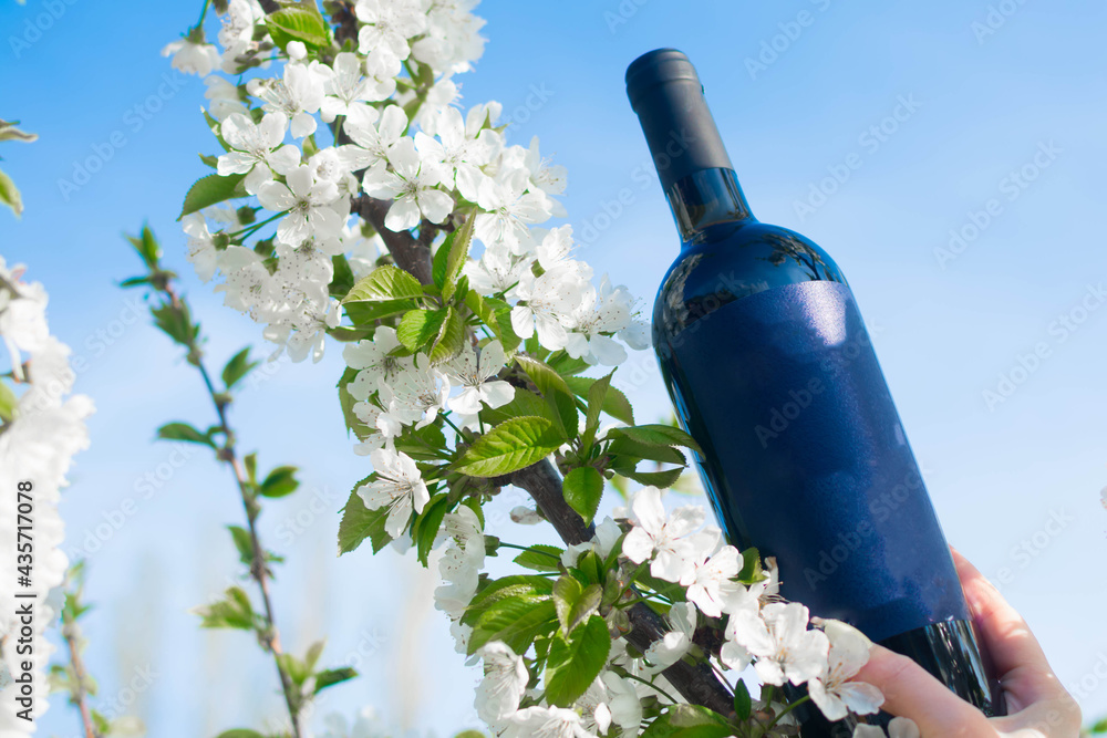 Poster Wine in flowers