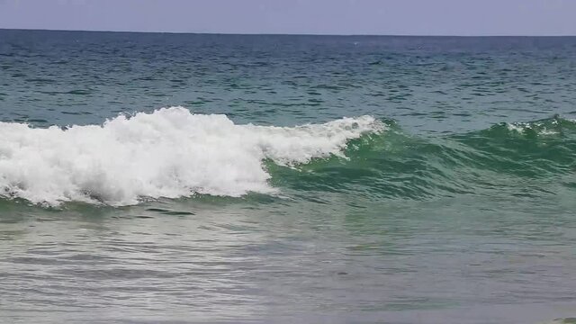 Nai Thon Naithon Beach bay turquoise clear water Phuket Thailand.