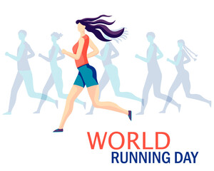 Vector design for World Running Day 2 June.
A holiday designed to attract people to jogging - as one of the simplest and most affordable sports that contribute to maintaining a healthy lifestyle.