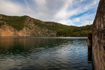 Presa del embalse de Bolarque, Almonacid de Zorita, Sayatón, Guadalajara, Castilla la Mancha,...