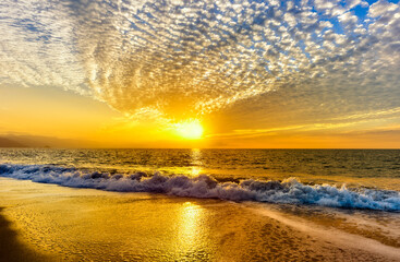 Sunset Ocean Scenic Cloudscape