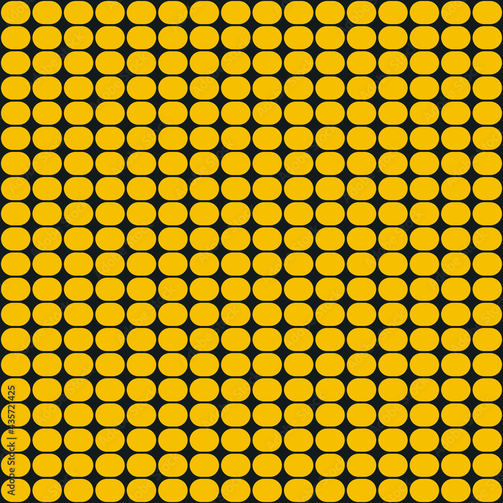 Aufkleber Yellow cells pattern. Seamless honeycombs ornament. Vector.