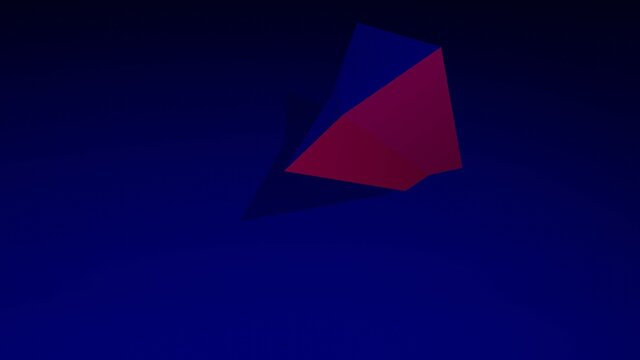 Skewed Prism on a Blue Background Abstract Art