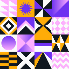 Neo Geo Pattern design vector abstract background - 435723227