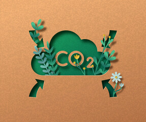 CO2 air emission reduction green nature concept