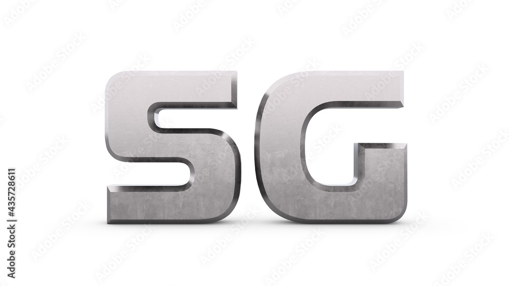 Poster silver metallic 3d text 