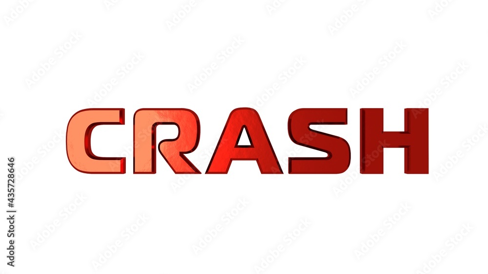 Poster red textured metallic 3d text 