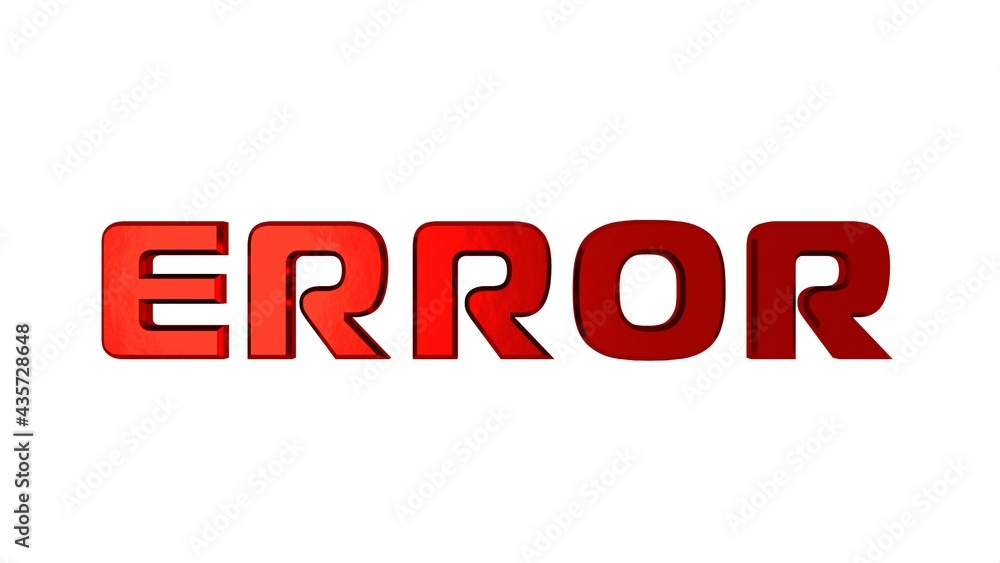 Poster Red textured metallic 3D text 
