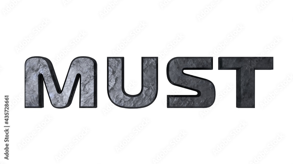 Poster gray graphite 3d text 