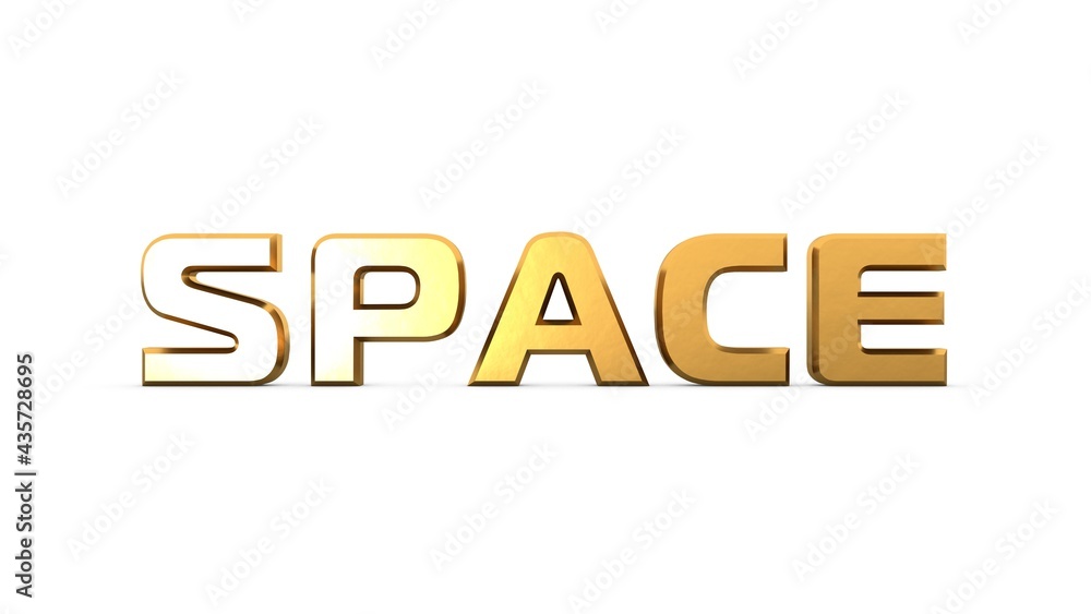 Poster gold metallic 3d text 