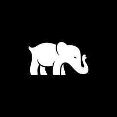 Simple and clean elephant logo