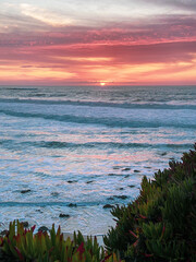 sunset on the cliffs