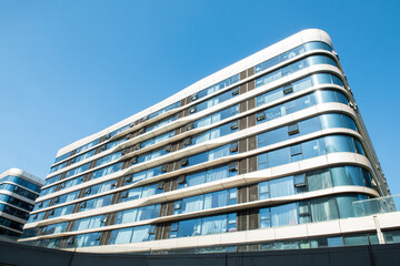 modern office building with sky