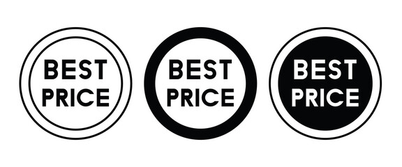 Best price guarantee, Discount ecommerce shopping icons button, vector, sign, symbol, logo, illustration, editable stroke, flat design style isolated on white linear pictogram