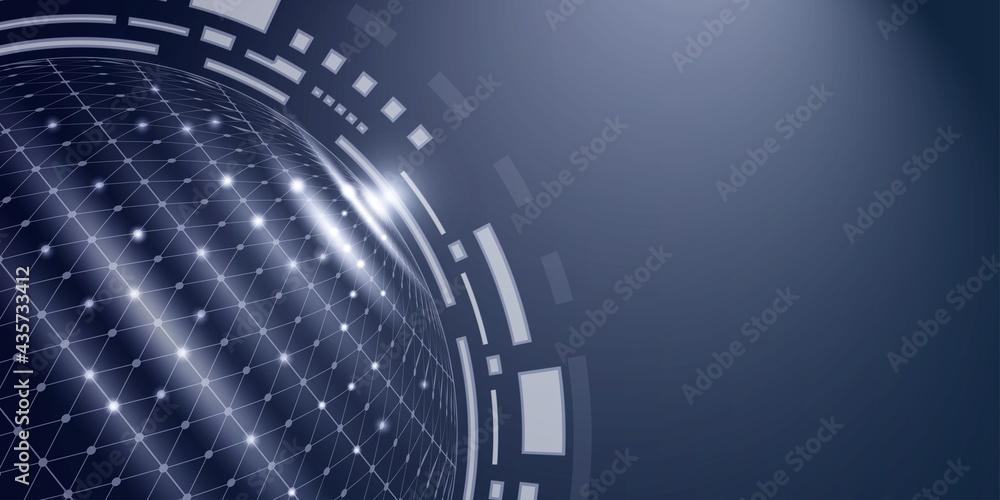 Poster abstract digital technology network lines background.vector,illustration.