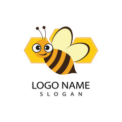 Bee Logo Template vector icon illustration design