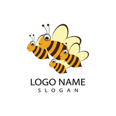 Bee Logo Template vector icon illustration design