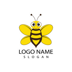 Bee Logo Template vector icon illustration design