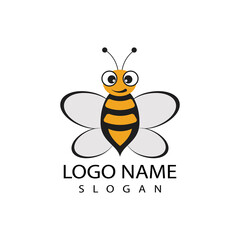 Bee Logo Template vector icon illustration design