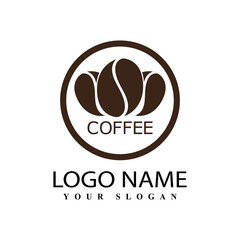 coffee logo template illustration design vector