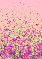 Pink Background with Falling Words