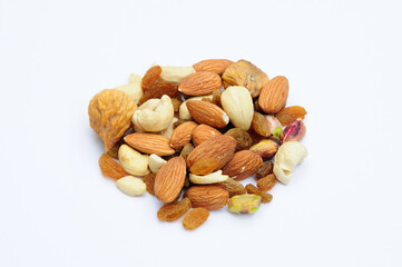 Assorted Nuts on White