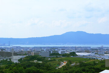 Fototapeta premium 牟礼山から見る比叡山方面の景色