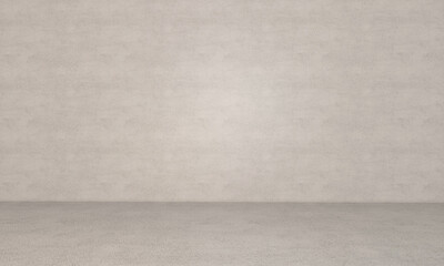 Empty room with Wall Background. 3D illustration