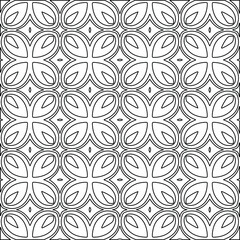 Geometric vector pattern with Black and white colors. Seamless abstract ornament for wallpapers and backgrounds.
