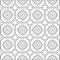 Geometric vector pattern with Black and white colors. Seamless abstract ornament for wallpapers and backgrounds.
