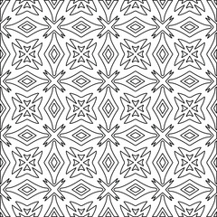 Geometric vector pattern with Black and white colors. Seamless abstract ornament for wallpapers and backgrounds.
