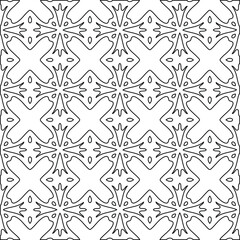 Geometric vector pattern with Black and white colors. Seamless abstract ornament for wallpapers and backgrounds.
