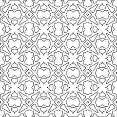 Geometric vector pattern with Black and white colors. Seamless abstract ornament for wallpapers and backgrounds.
