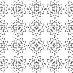 Fototapeta premium Geometric vector pattern with Black and white colors. Seamless abstract ornament for wallpapers and backgrounds. 