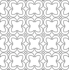 Geometric vector pattern with Black and white colors. Seamless abstract ornament for wallpapers and backgrounds.

