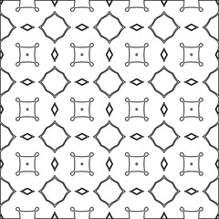 Geometric vector pattern with Black and white colors. Seamless abstract ornament for wallpapers and backgrounds.
