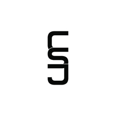 csj letter original monogram logo design