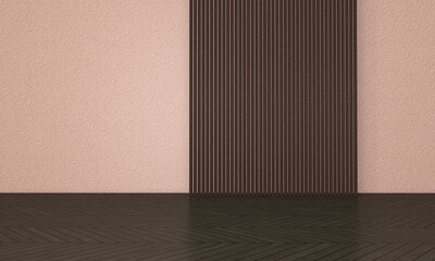 Empty room with Wall Background. 3D illustration	
