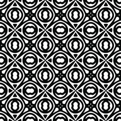 : Geometric vector pattern with Black and white colors. Seamless abstract ornament for wallpapers and backgrounds.