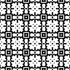 : Geometric vector pattern with Black and white colors. Seamless abstract ornament for wallpapers and backgrounds.