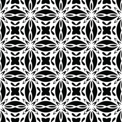 Geometric vector pattern with Black and white colors. Seamless abstract ornament for wallpapers and backgrounds.