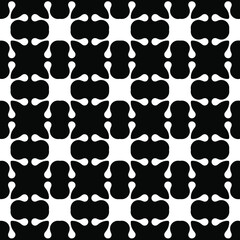Geometric vector pattern with Black and white colors. Seamless abstract ornament for wallpapers and backgrounds.