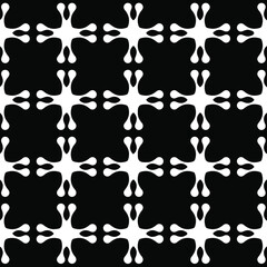 Geometric vector pattern with Black and white colors. Seamless abstract ornament for wallpapers and backgrounds.