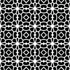 Geometric vector pattern with Black and white colors. Seamless abstract ornament for wallpapers and backgrounds.